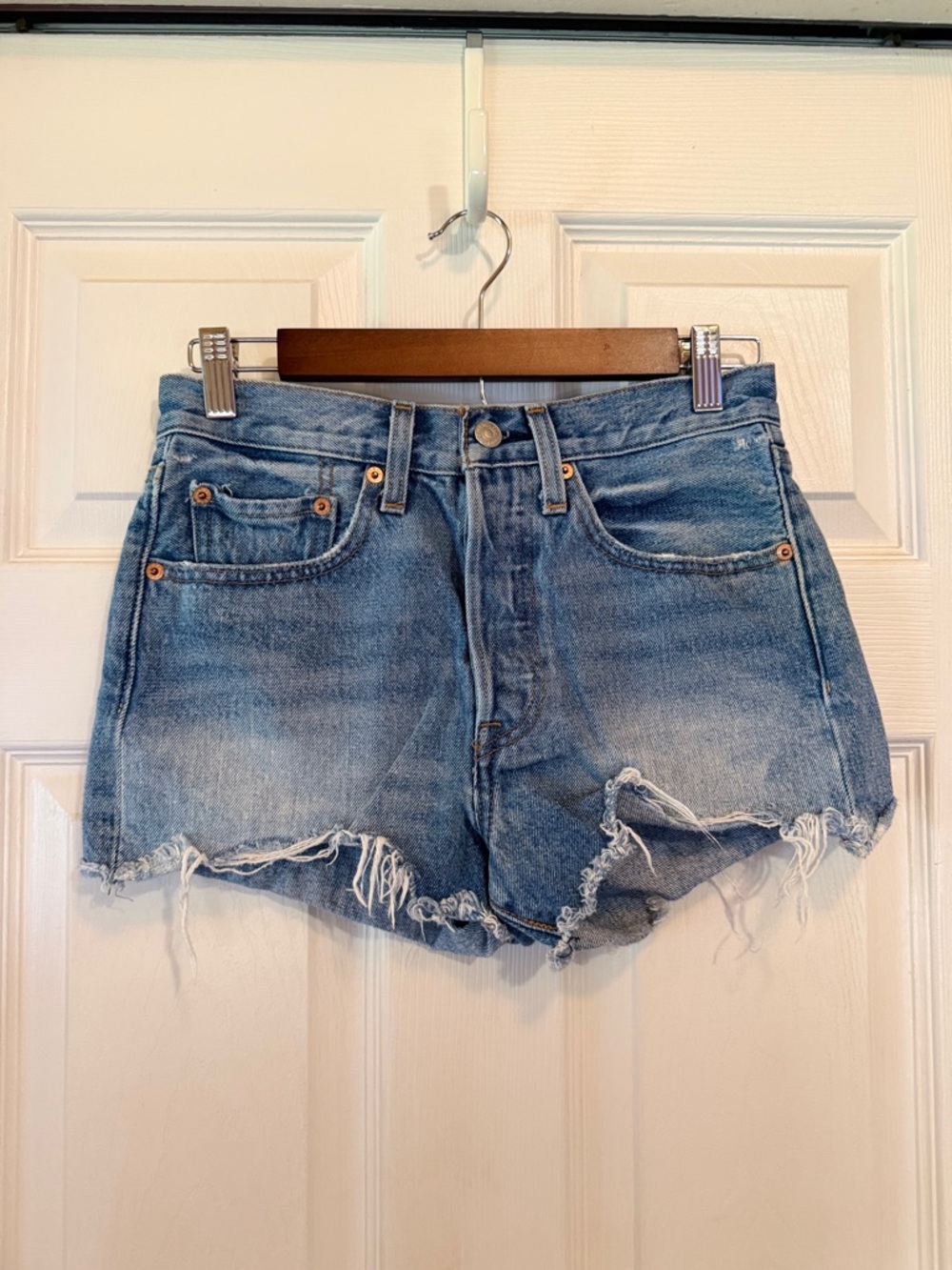 Levi's 501 Distressed Denim Shorts